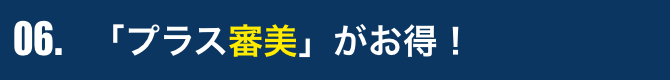 「プラス審美」がお得！